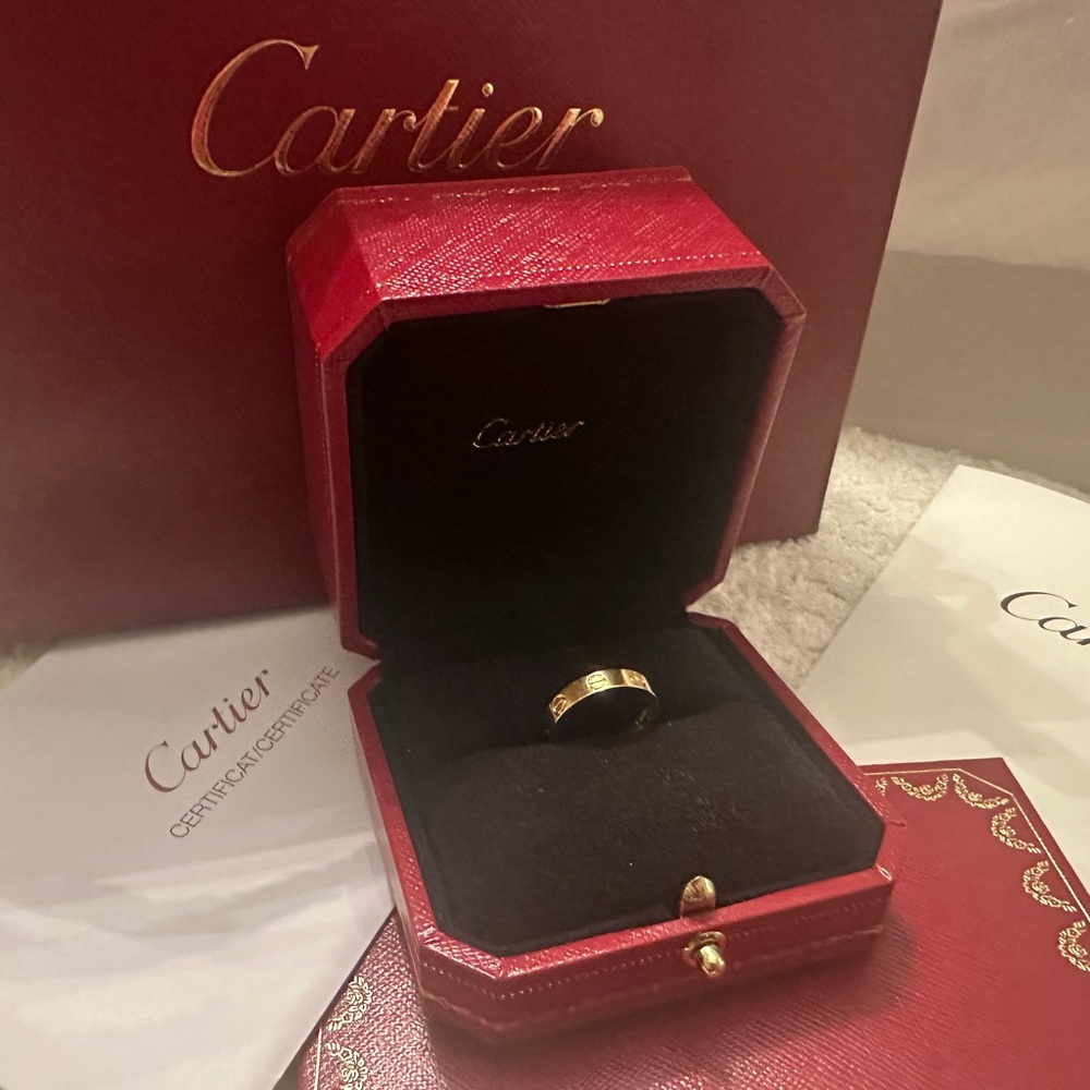 Cartier LOVE Gold Small Wedding Band Ring 49